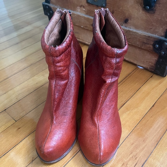 Red Leather Platform Booties Rumble Havana Last Jeffrey Campbell - Picture 4 of 11